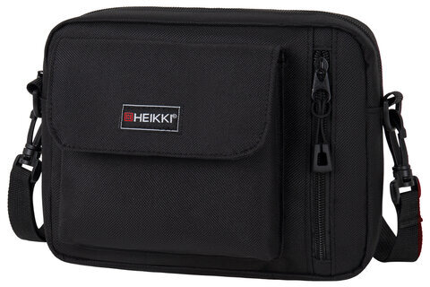 Сумка на плечо HEIKKI ATOM (ХЕЙКИ) два кармана, черная, 17х22х6 см, 272633