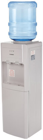 Кулер для воды SONNEN FSE-02, напольный, НАГРЕВ/ОХЛАЖДЕНИЕ ЭЛЕКТРОННОЕ, шкаф, 2 крана, бежевый, 453977