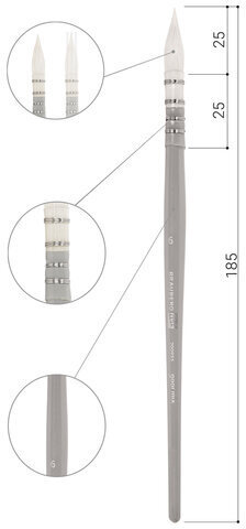 Кисть художественная профессиональная, коза, круглая, №6, BRAUBERG ART CLASSIC, 200955