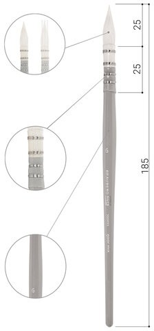 Кисть художественная профессиональная, коза, круглая, №6, BRAUBERG ART CLASSIC, 200955