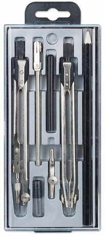 Готовальня 8 предметов, пластиковый пенал, GLOBUS, НЧ8-70-60