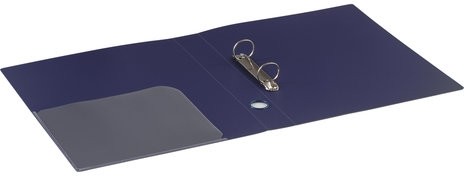 Папка на 2 кольцах BRAUBERG "Диагональ", 40 мм, темно-синяя, до 300 листов, 0,9 мм, 221348