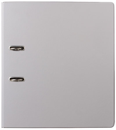 Папка-регистратор BRAUBERG с двухсторонним покрытием из ПВХ, 70 мм, серая, 222656