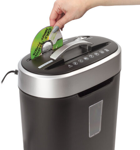 Уничтожитель (шредер) BRAUBERG S8, 4 уровень секретности, фрагменты 4х18 мм, 8 листов, 16 л, CD, 530962