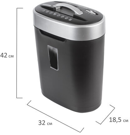 Уничтожитель (шредер) BRAUBERG S8, 4 уровень секретности, фрагменты 4х18 мм, 8 листов, 16 л, CD, 530962