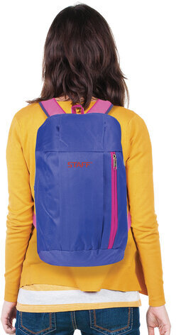 Рюкзак STAFF "AIR" компактный, синий с розовыми деталями, 40х23х16 см, 226374