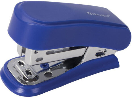 Степлер №24/6, 26/6 МИНИ BRAUBERG "Standard", до 25 листов, с антистеплером, синий, 226850
