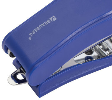 Степлер №24/6, 26/6 МИНИ BRAUBERG "Standard", до 25 листов, с антистеплером, синий, 226850