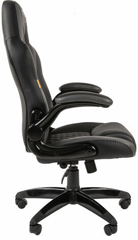 Кресло компьютерное СН GAME 15, экокожа, черное/серое, 7022780
