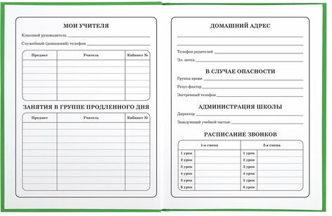 Дневник 1-4 класс 48 л., твердый, BRAUBERG, глянцевая ламинация, с подсказом, "Авокадики", 106359