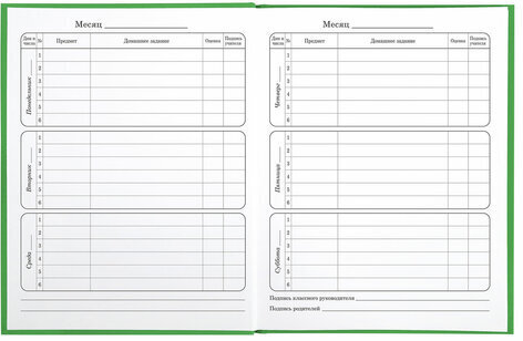 Дневник 1-4 класс 48 л., твердый, BRAUBERG, глянцевая ламинация, с подсказом, "Авокадики", 106359