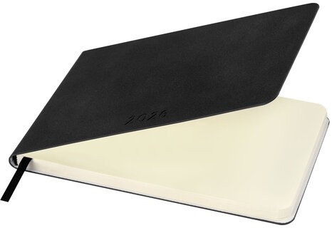 Еженедельник датированный 2026 МАЛЫЙ ФОРМАТ 105х160 мм, А6, BRAUBERG "Unique", черный, 117208