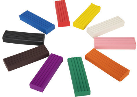 Пластилин классический BRAUBERG KIDS, 10 цветов, 200 г, со стеком, 106504
