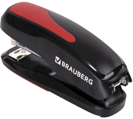 Степлер №24/6, 26/6 BRAUBERG "Extra", до 30 листов, черно-красный, 229085