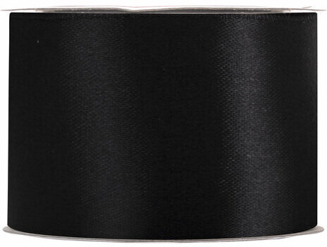 Лента атласная ширина 50 мм, длина 23 м, черная, BRAUBERG, 591520