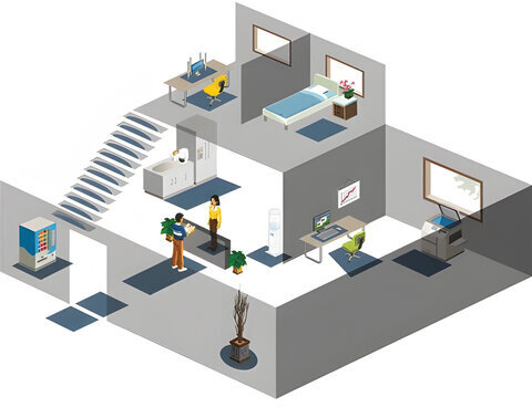 Коврик защитный для твердых напольных покрытий, износостойкий, FLOORTEX, квадратный, 92х92 см, толщина 2 мм, FC12929225EV