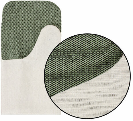 Рукавицы хлопчатобумажные, КОМПЛЕКТ 5 ПАР, плотность 380 г/м2, брезентовый огнеупорный наладонник, LAIMA, 600803