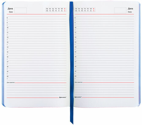 Ежедневник недатированный А5 (138х213 мм), BRAUBERG VISTA, под кожу, гибкий, 136 л., "Sunset at sea", 112041