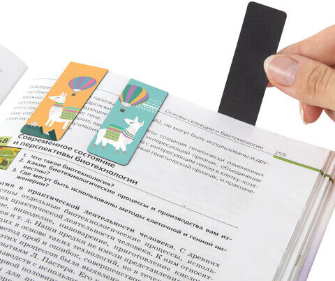 Закладки для книг МАГНИТНЫЕ, "ANIMALS", набор 30 шт., 60x20 мм, BRAUBERG, 113176