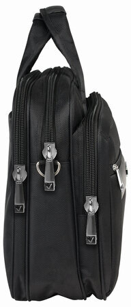 Сумка-портфель BRAUBERG с отделением для ноутбука 15-16", "Quantum", 2 отделения, черная, 41х31х15 см, 240508