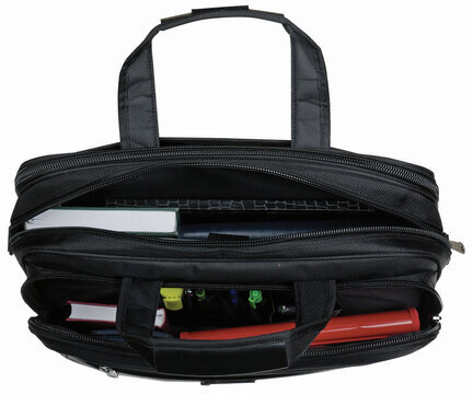 Сумка-портфель BRAUBERG с отделением для ноутбука 15-16", "Quantum", 2 отделения, черная, 41х31х15 см, 240508