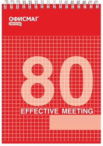 Блокнот А5 146х205 мм, 80 л., гребень, мелованная картонная обложка, клетка, ОФИСМАГ, 3 вида, 123021