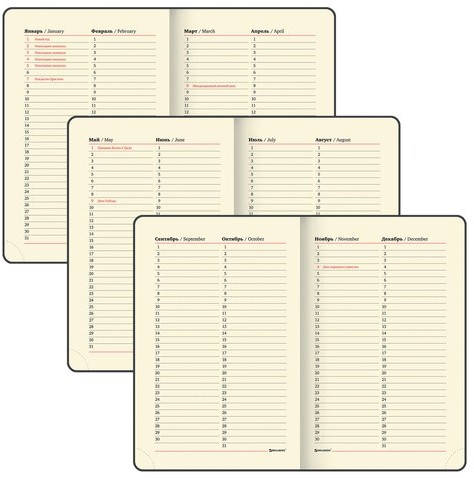 Ежедневник недатированный МАЛЫЙ ФОРМАТ А6 (100х150 мм) BRAUBERG "Iguana", кожзам, 160 л., черный, 125104