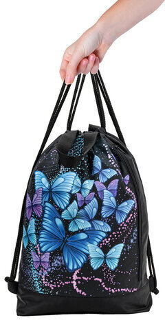 Мешок для обуви ЮНЛАНДИЯ, с ручками, боковой карман на молнии, 46х36 см, "Night dream", 271064