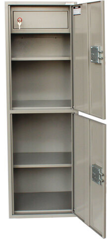 Шкаф металлический для документов BRABIX "KBS-023Т", 1253х420х350 мм, 27,5 кг, 2 отделения, сварной, 291155