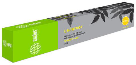 Тонер-картридж CACTUS (CS-PH7400Y) для XEROX Phaser 7400, желтый, ресурс 9000 стр.