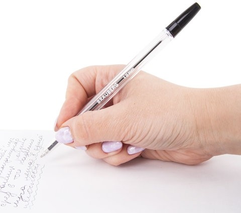 Ручка шариковая BRAUBERG "Line", ЧЕРНАЯ, корпус прозрачный, узел 1 мм, линия письма 0,5 мм, 141098