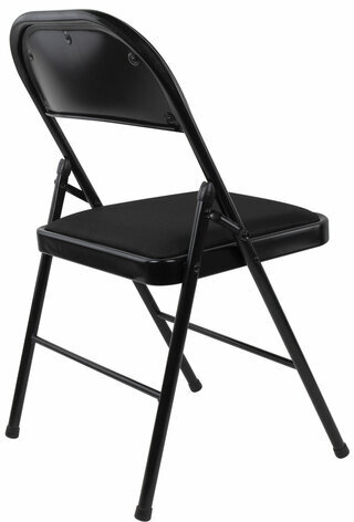 Стул складной BRABIX "Golf Plus CF-003 КОМФОРТ", чёрный каркас, чёрная ткань, 532889