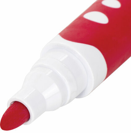 Маркер стираемый для белой доски КРАСНЫЙ, BRAUBERG "SOFT", 5 мм, резиновая вставка, 151250