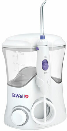 Ирригатор для полости рта (НДС 10%) B.WELL WI-922, стационарный, емкость резервуара 0,6 л, 7 насадок, белый