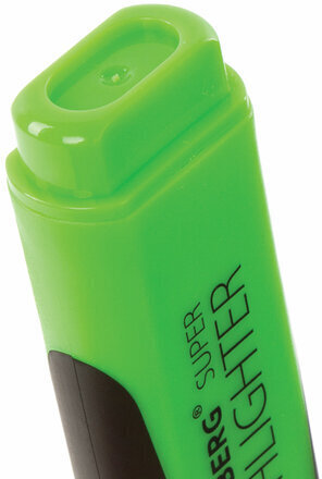 Текстовыделитель BRAUBERG "SUPER", ЗЕЛЕНЫЙ, прорезиненный корпус, линия 1-5 мм, 151739