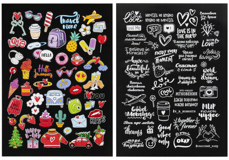 Фотоальбом 16х18 см, 20 черных листов, обложка КРАФТ, уголки/стикеры/ручка/клей, BRG Black&Kraft, 880652