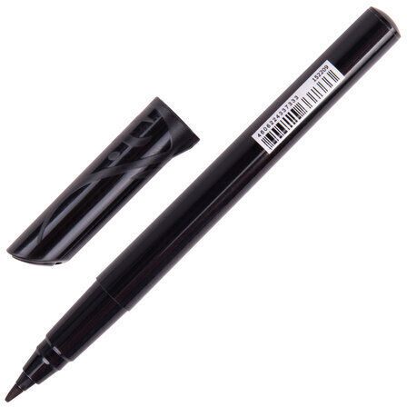 Маркер перманентный (нестираемый) BRAUBERG NEW LINE, ЧЕРНЫЙ, круглый наконечник 2 мм, 152209