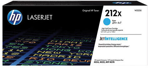 Картридж лазерный HP (W2121X) Color LaserJet M554/M555, №212X, голубой, оригинальный, ресурс 10 000 страниц