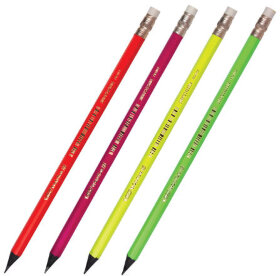 Карандаш чернографитный BIC, 1 шт., &quot;Evolution Fluo&quot;, HB, с резинкой, пластиковый, корпус ассорти, заточенный, 942882