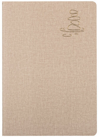 Тетрадь 60 л. в клетку обложка кожзам под рогожку, сшивка, B5 (179х250мм), БЕЖЕВЫЙ, BRAUBERG HARMONY, 403841