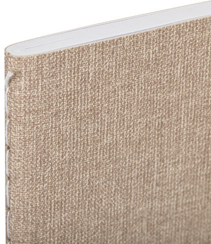 Тетрадь 60 л. в клетку обложка кожзам под рогожку, сшивка, B5 (179х250мм), БЕЖЕВЫЙ, BRAUBERG HARMONY, 403841