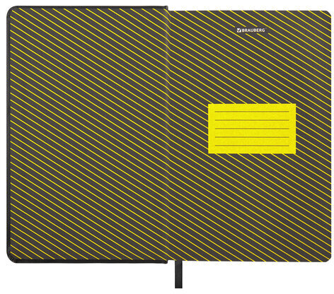 Ежедневник датированный 2024 А5 138x213 мм BRAUBERG "Chameleon", под кожу, черный/желтый, 114927