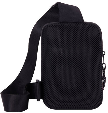 Сумка на плечо HEIKKI BLASTER (ХЕЙКИ) с карманом, черная, 20х14х5 см, 272634