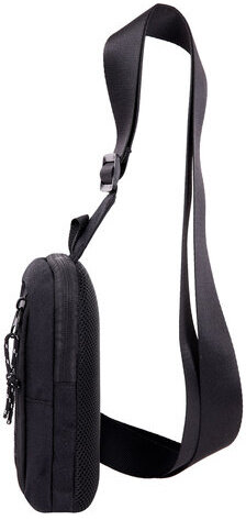 Сумка на плечо HEIKKI BLASTER (ХЕЙКИ) с карманом, черная, 20х14х5 см, 272634