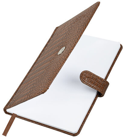 Еженедельник датированный 2024 А5 145х215 мм BRAUBERG "Party", под кожу, коричневый, 115030