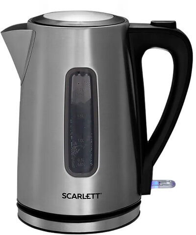 Чайник SCARLETT SC-EK21S13, 1,7 л, 2200 Вт, закрытый нагревательный элемент, стальной