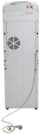 Кулер для воды SONNEN FSE-03, напольный, НАГРЕВ/ОХЛАЖДЕНИЕ ЭЛЕКТРОННОЕ, шкаф, 3 крана, белый/черный, 453979