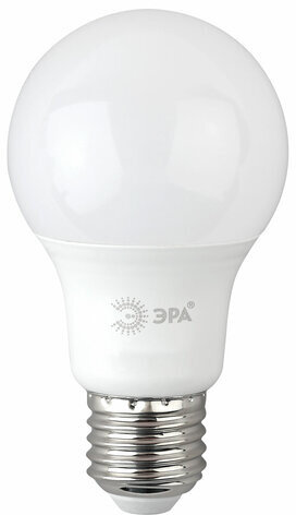 Лампа светодиодная ЭРА RED LINE, 10 (70) Вт, цоколь Е27, груша, холодный белый свет, 30000 ч., LED A60-10W-865E27R, Б0045324