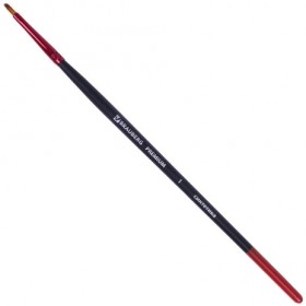 Кисть синтетика, плоская № 1, BRAUBERG PREMIUM, 201010