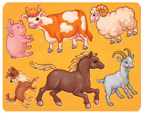 Трафарет-раскраска ЛУЧ "Домашние животные", 9C 447-08